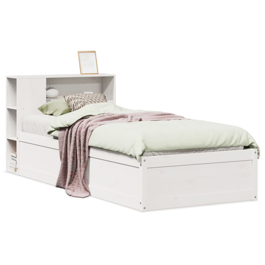 Bedframe zonder matras massief grenenhout wit 75x190 cm is nu te koop bij PeponiXL, paradijselijk wonen!