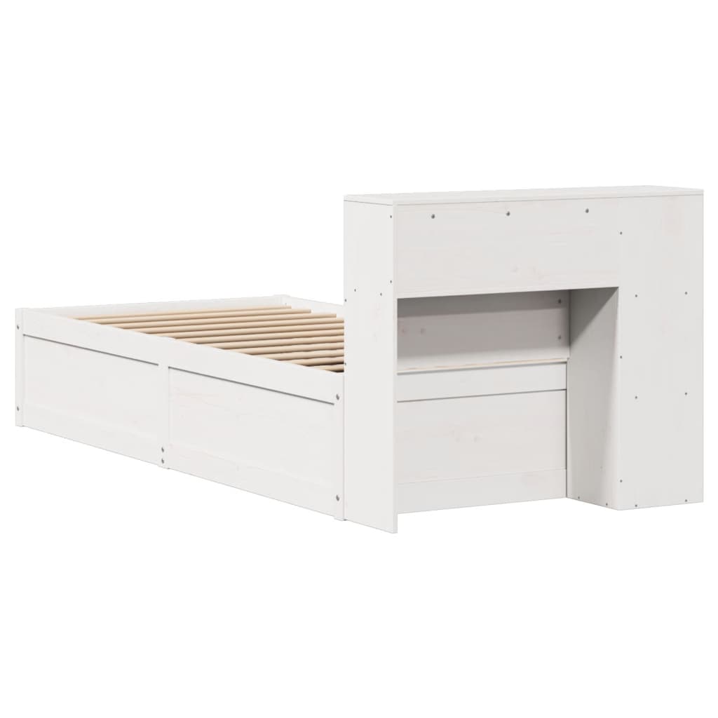 Bedframe zonder matras massief grenenhout wit 75x190 cm is nu te koop bij PeponiXL, paradijselijk wonen!