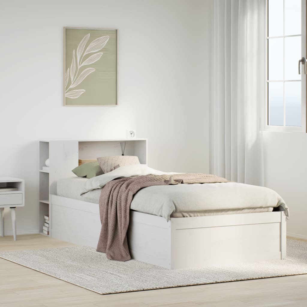 Bedframe zonder matras massief grenenhout wit 75x190 cm is nu te koop bij PeponiXL, paradijselijk wonen!
