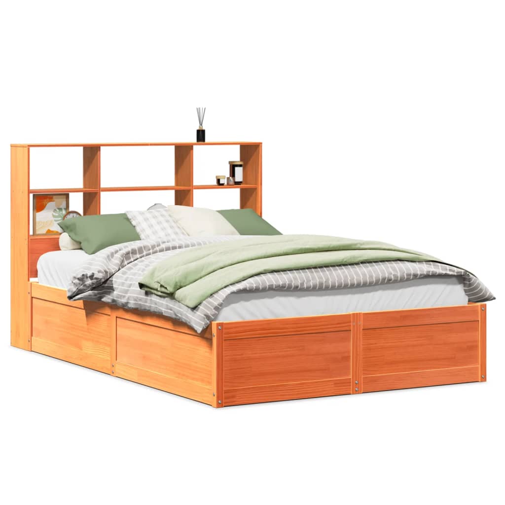 Bedframe zonder matras massief grenenhout wasbruin 160x200 cm is nu te koop bij PeponiXL, paradijselijk wonen!