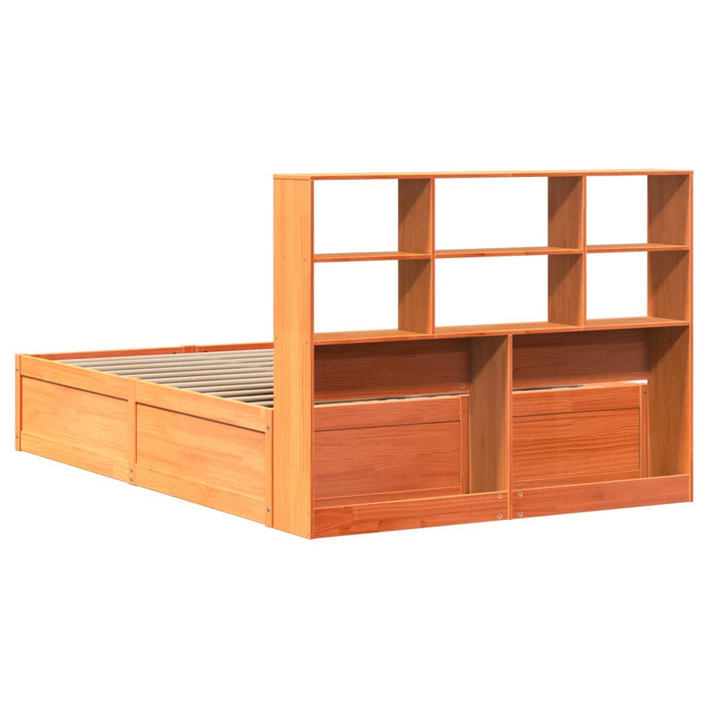 Bedframe zonder matras massief grenenhout wasbruin 160x200 cm is nu te koop bij PeponiXL, paradijselijk wonen!