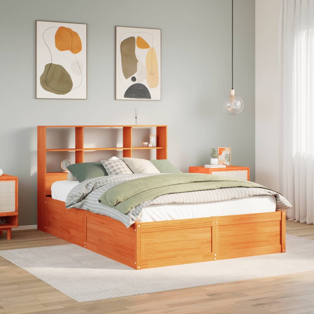 Bedframe zonder matras massief grenenhout wasbruin 150x200 cm is nu te koop bij PeponiXL, paradijselijk wonen!