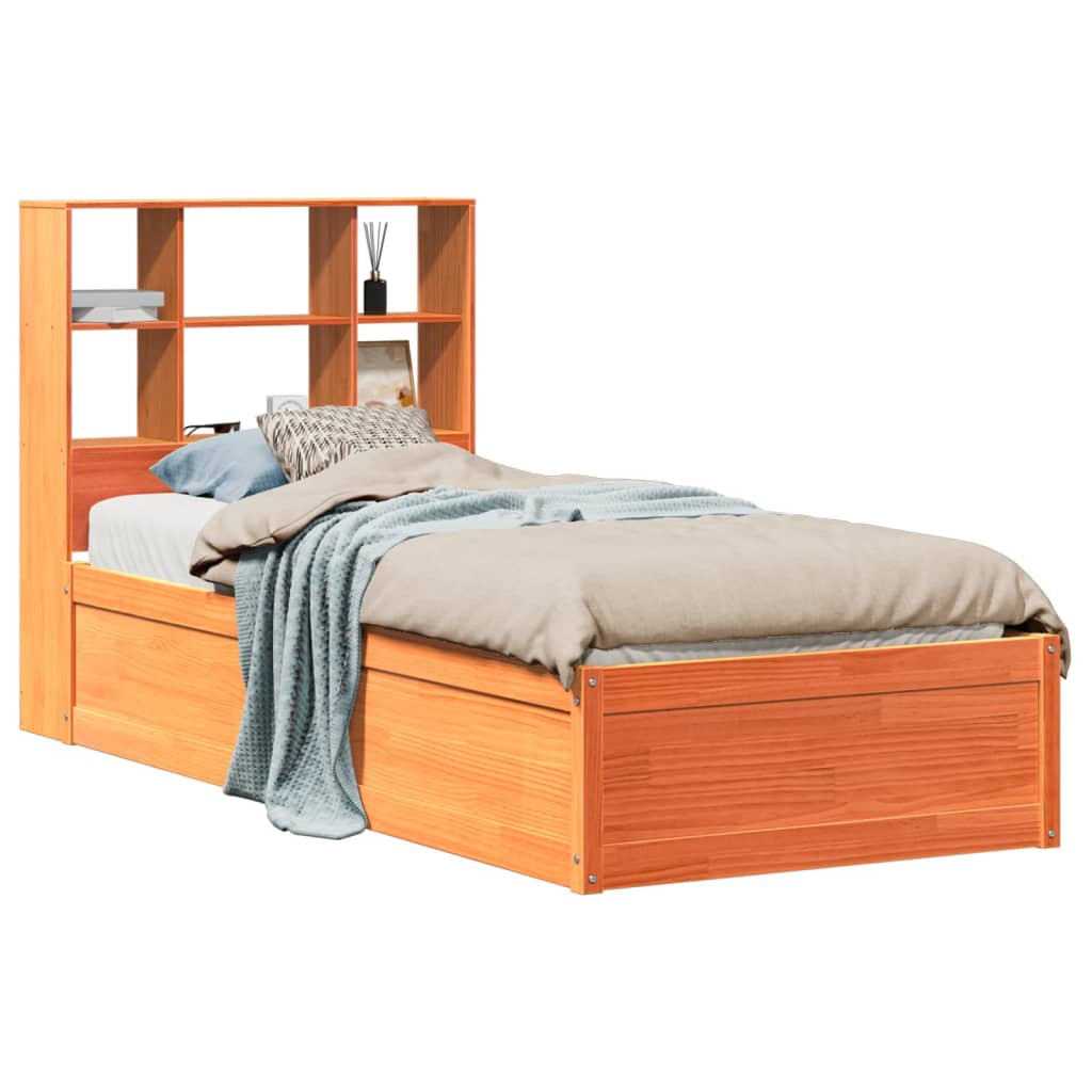 Bedframe zonder matras massief grenenhout wasbruin 100x200 cm is nu te koop bij PeponiXL, paradijselijk wonen!