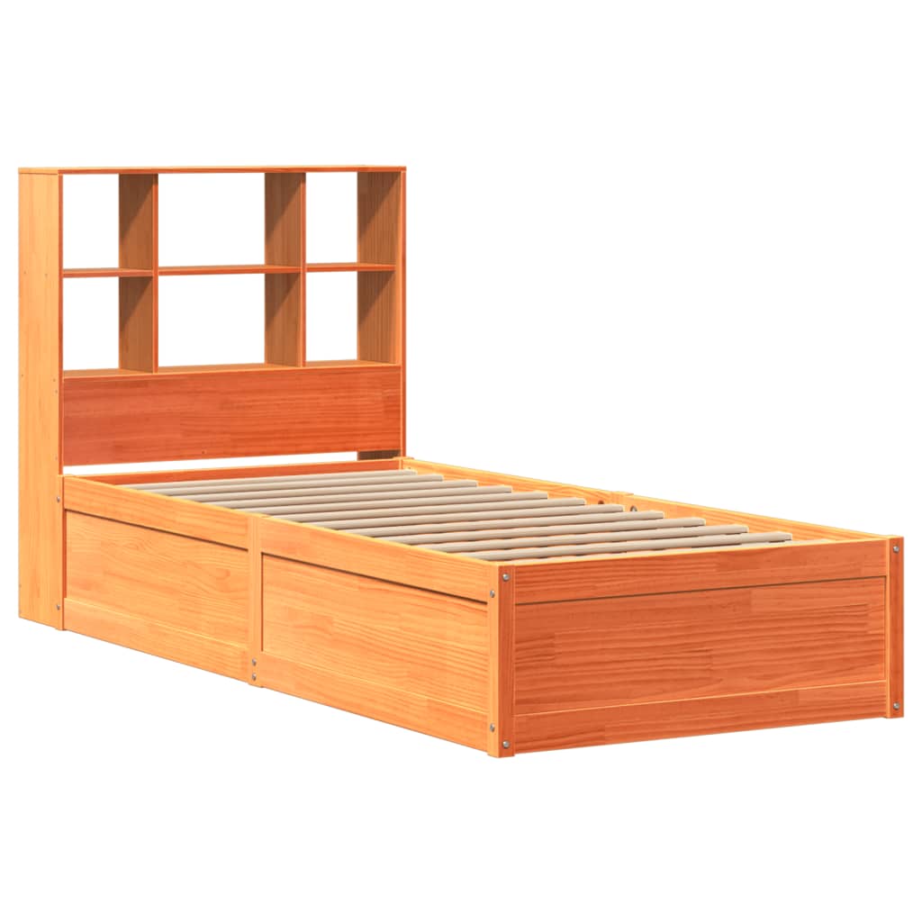 Bedframe zonder matras massief grenenhout wasbruin 100x200 cm is nu te koop bij PeponiXL, paradijselijk wonen!