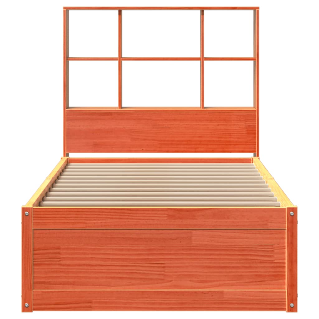 Bedframe zonder matras massief grenenhout wasbruin 100x200 cm is nu te koop bij PeponiXL, paradijselijk wonen!
