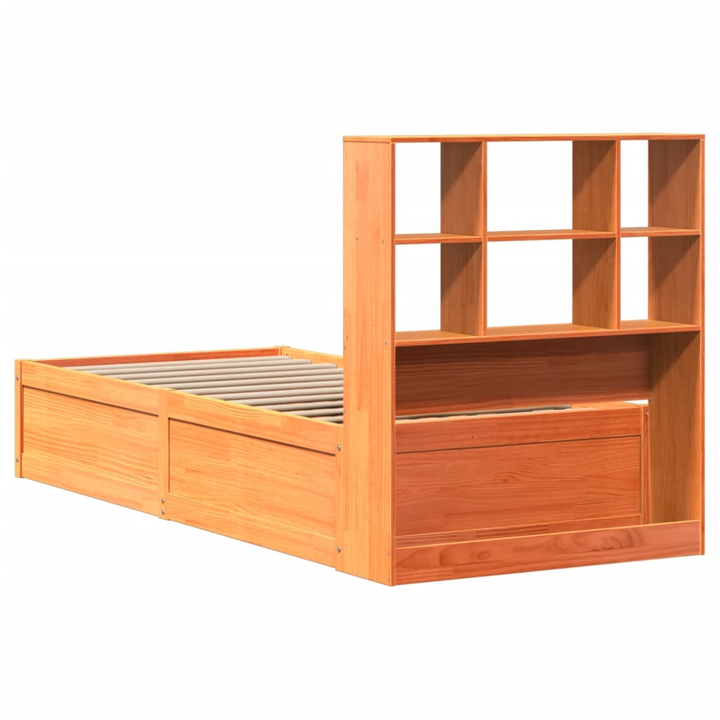 Bedframe zonder matras massief grenenhout wasbruin 100x200 cm is nu te koop bij PeponiXL, paradijselijk wonen!