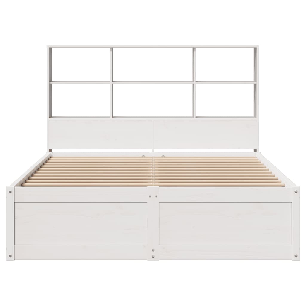 Bedframe zonder matras massief grenenhout wit 140x190 cm is nu te koop bij PeponiXL, paradijselijk wonen!