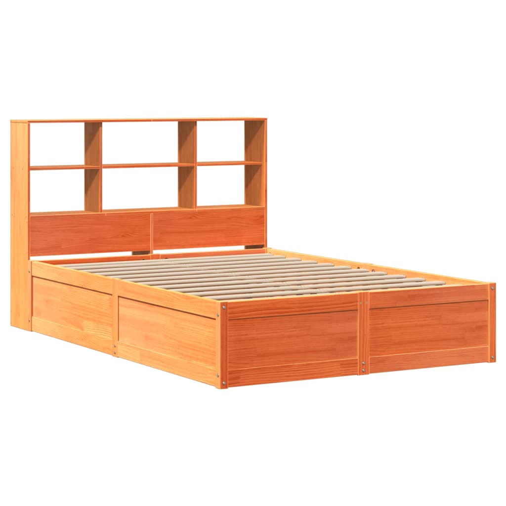 Bedframe zonder matras massief grenenhout wasbruin 135x190 cm is nu te koop bij PeponiXL, paradijselijk wonen!
