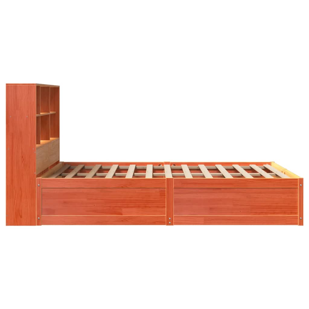 Bedframe zonder matras massief grenenhout wasbruin 135x190 cm is nu te koop bij PeponiXL, paradijselijk wonen!