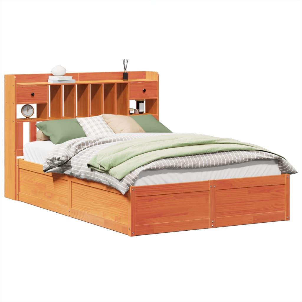 Bedframe zonder matras massief grenenhout wasbruin 160x200 cm is nu te koop bij PeponiXL, paradijselijk wonen!