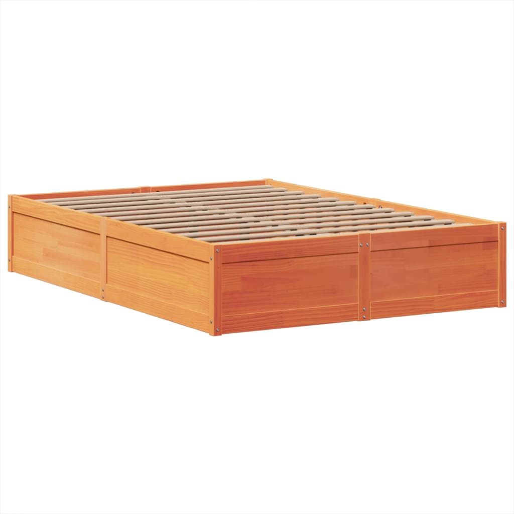 Bedframe zonder matras massief grenenhout wasbruin 160x200 cm is nu te koop bij PeponiXL, paradijselijk wonen!