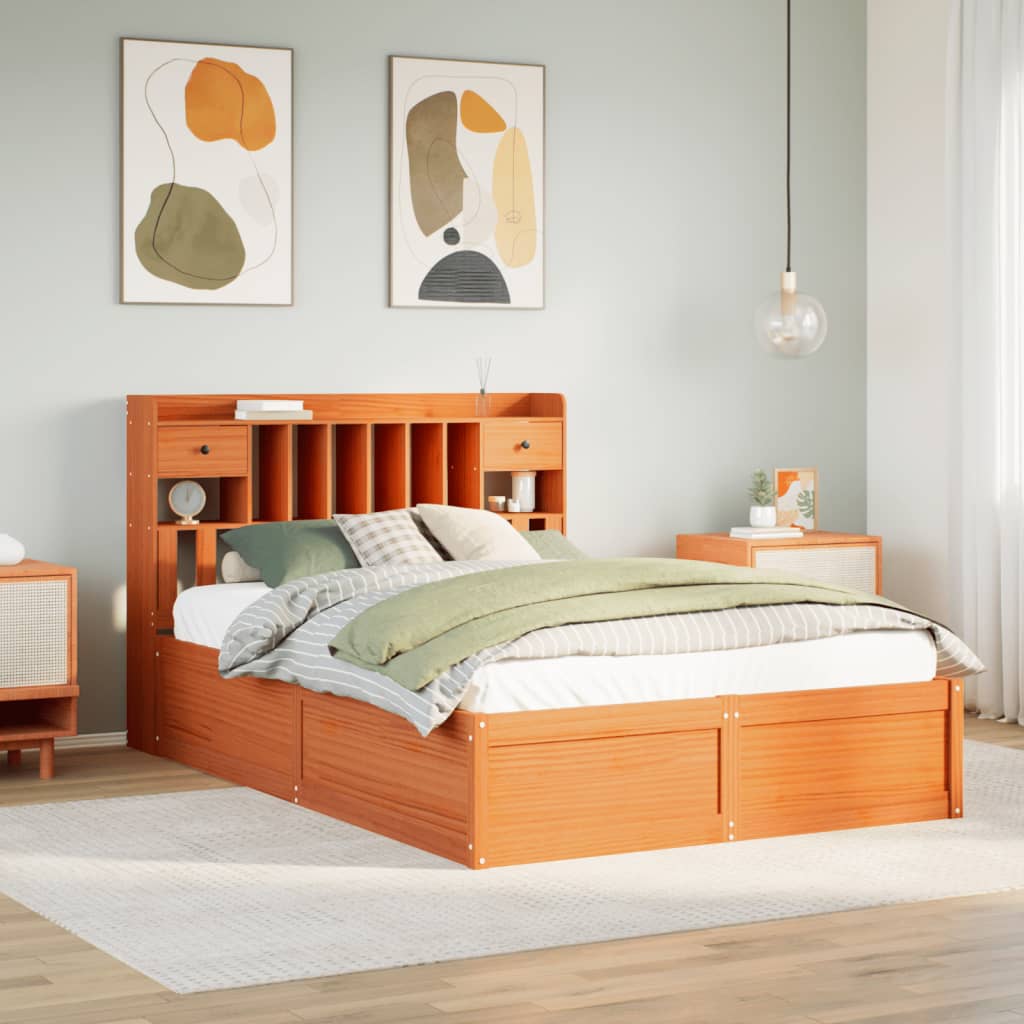 Bedframe zonder matras massief grenenhout wasbruin 160x200 cm is nu te koop bij PeponiXL, paradijselijk wonen!