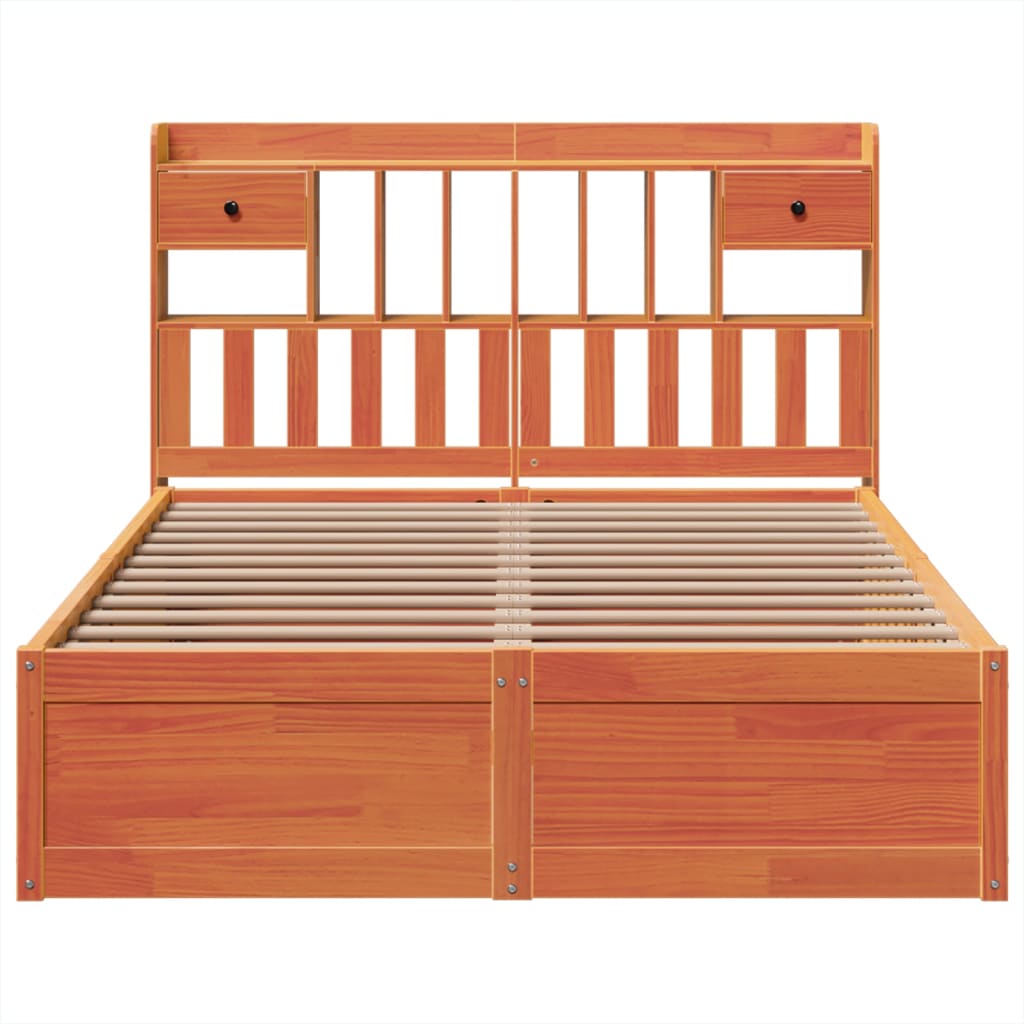 Bedframe zonder matras massief grenenhout wasbruin 140x200 cm is nu te koop bij PeponiXL, paradijselijk wonen!