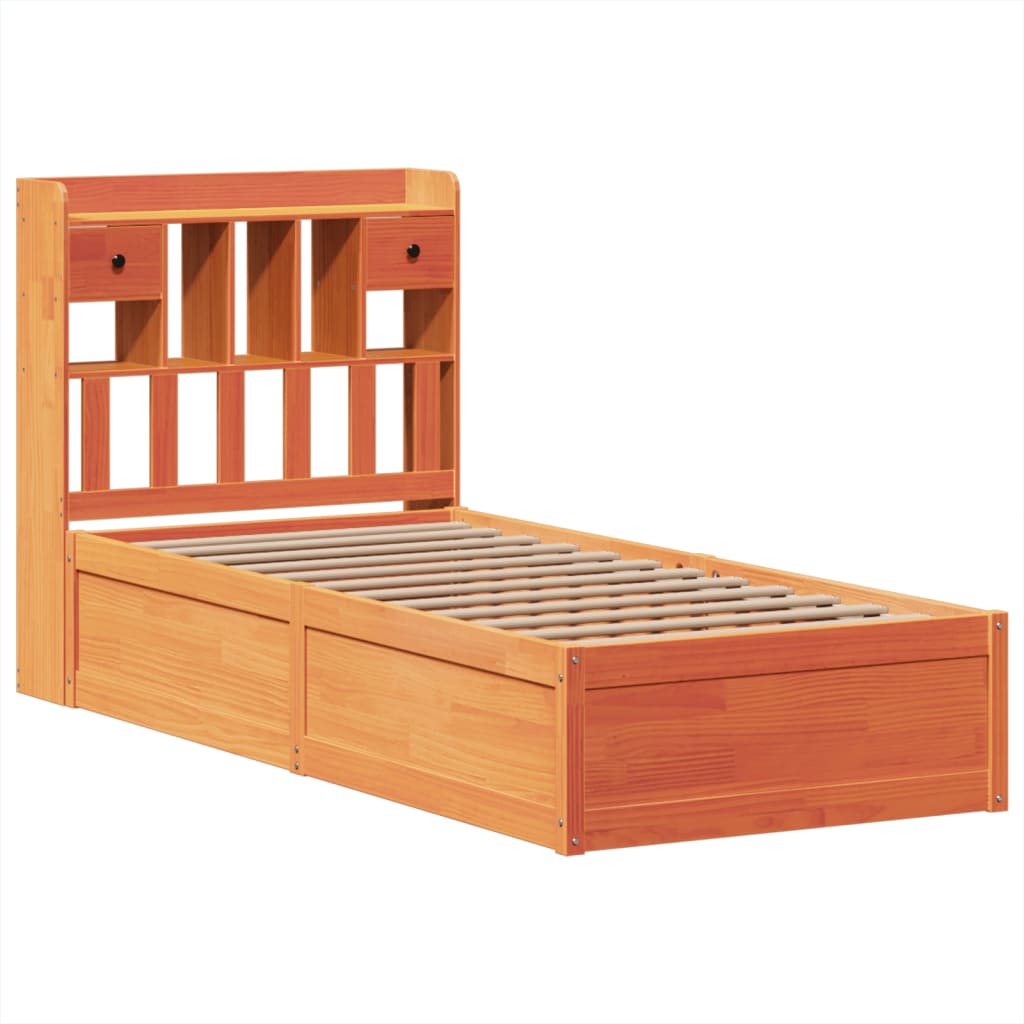 Bedframe zonder matras massief grenenhout wasbruin 100x200 cm is nu te koop bij PeponiXL, paradijselijk wonen!