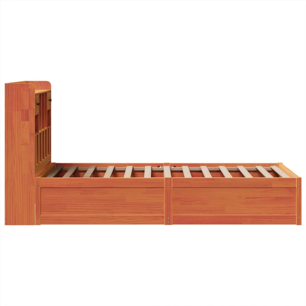 Bedframe zonder matras massief grenenhout wasbruin 100x200 cm is nu te koop bij PeponiXL, paradijselijk wonen!