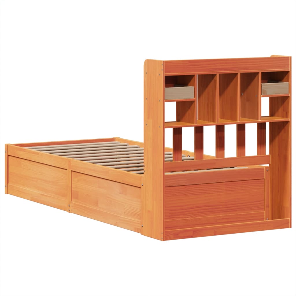 Bedframe zonder matras massief grenenhout wasbruin 100x200 cm is nu te koop bij PeponiXL, paradijselijk wonen!