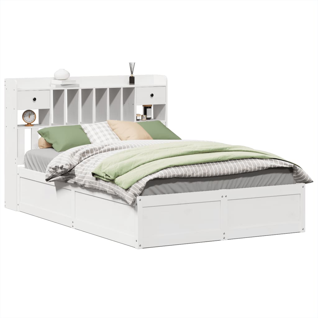Bedframe zonder matras massief grenenhout wit 140x190 cm is nu te koop bij PeponiXL, paradijselijk wonen!
