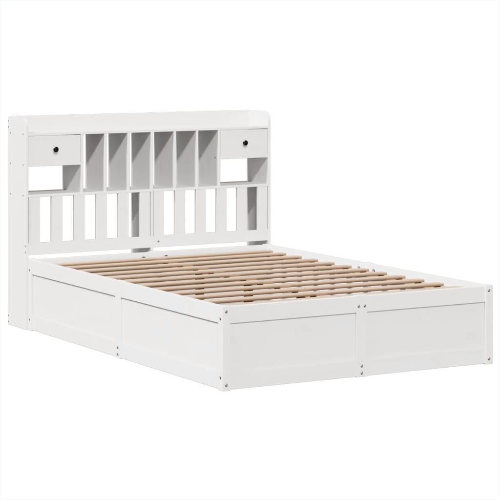 Bedframe zonder matras massief grenenhout wit 140x190 cm is nu te koop bij PeponiXL, paradijselijk wonen!