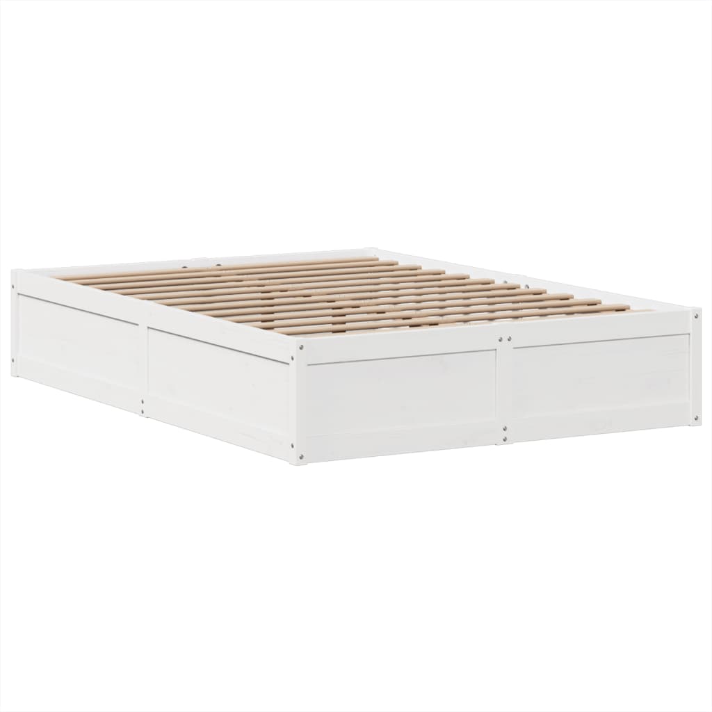Bedframe zonder matras massief grenenhout wit 140x190 cm is nu te koop bij PeponiXL, paradijselijk wonen!