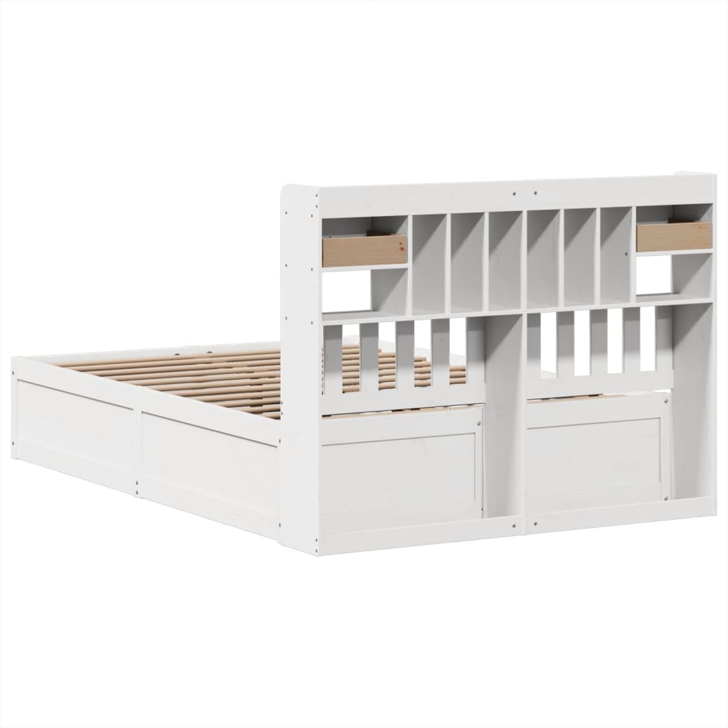 Bedframe zonder matras massief grenenhout wit 140x190 cm is nu te koop bij PeponiXL, paradijselijk wonen!