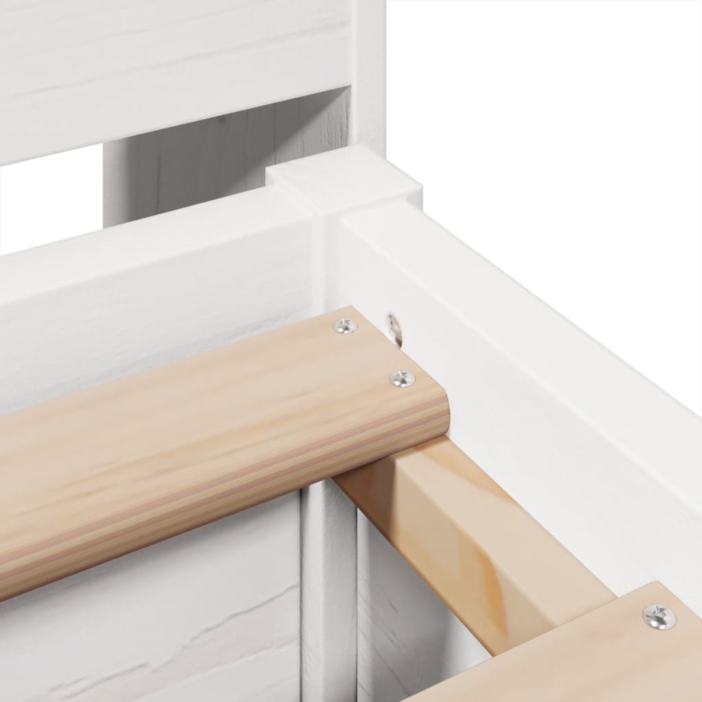 Bedframe zonder matras massief grenenhout wit 140x190 cm is nu te koop bij PeponiXL, paradijselijk wonen!