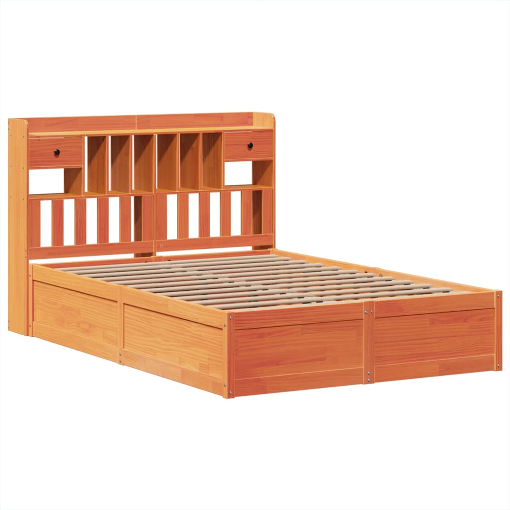 Bed met matras massief grenenhout wasbruin 140x190 cm is nu te koop bij PeponiXL, paradijselijk wonen!