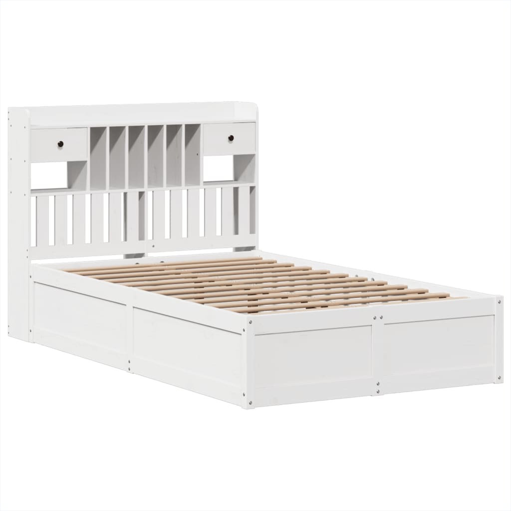 Bedframe zonder matras massief grenenhout wit 135x190 cm is nu te koop bij PeponiXL, paradijselijk wonen!