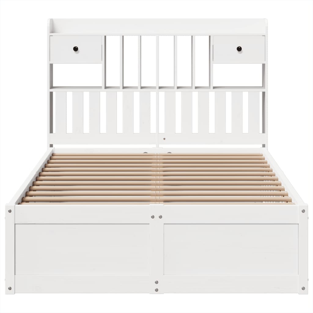 Bedframe zonder matras massief grenenhout wit 135x190 cm is nu te koop bij PeponiXL, paradijselijk wonen!