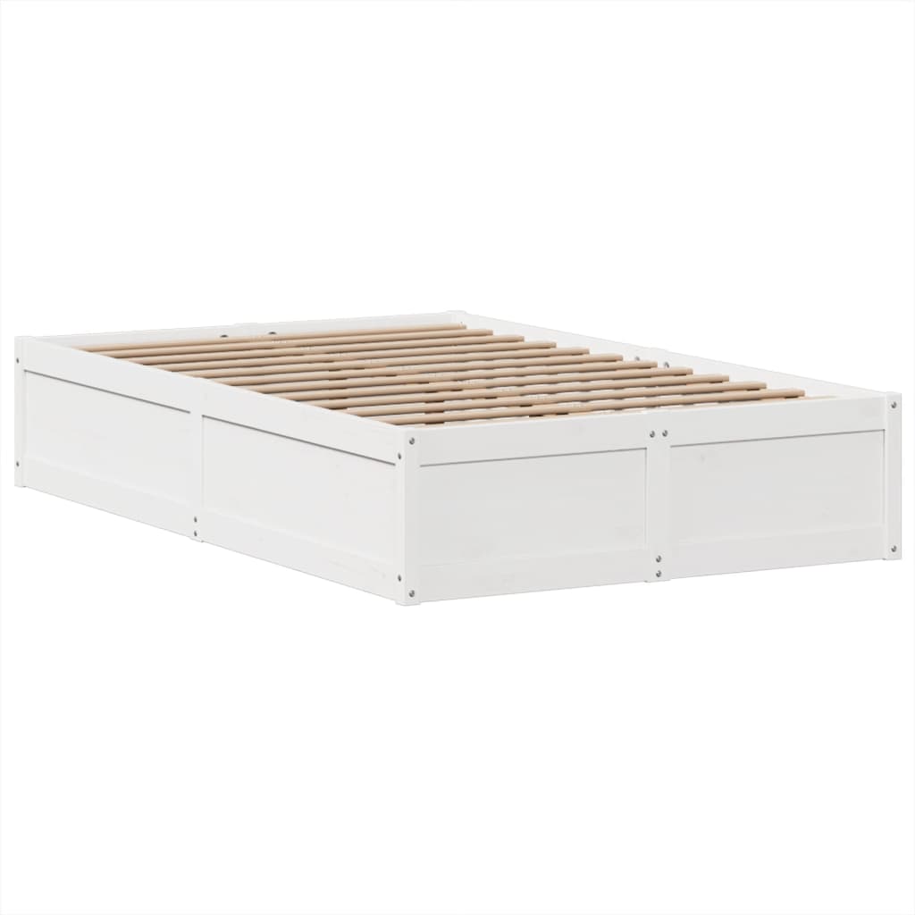 Bedframe zonder matras massief grenenhout wit 135x190 cm is nu te koop bij PeponiXL, paradijselijk wonen!