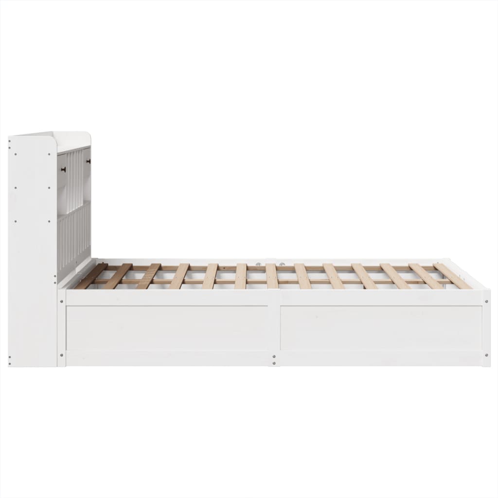 Bedframe zonder matras massief grenenhout wit 135x190 cm is nu te koop bij PeponiXL, paradijselijk wonen!