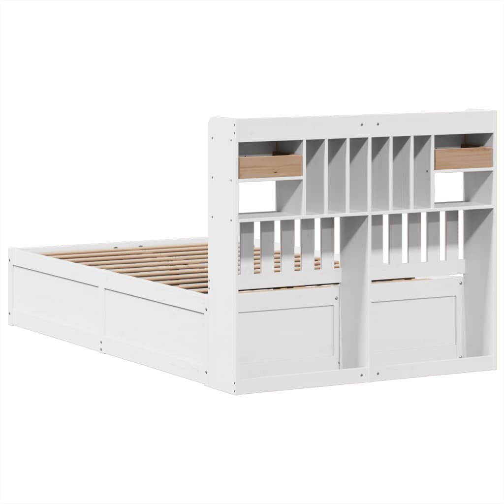 Bedframe zonder matras massief grenenhout wit 135x190 cm is nu te koop bij PeponiXL, paradijselijk wonen!