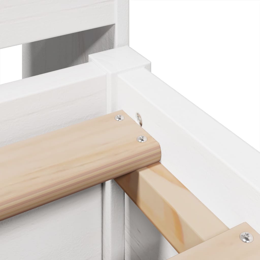 Bedframe zonder matras massief grenenhout wit 135x190 cm is nu te koop bij PeponiXL, paradijselijk wonen!