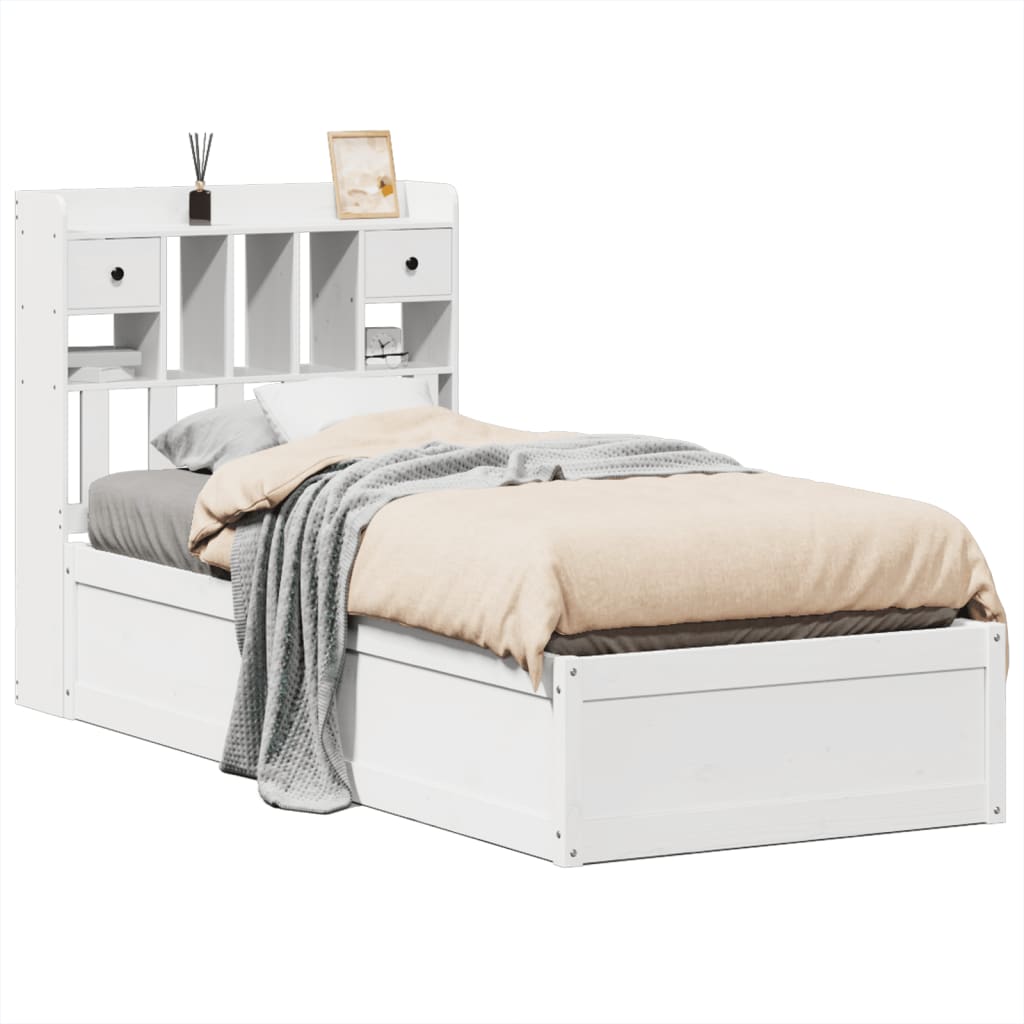 Bedframe zonder matras massief grenenhout wit 75x190 cm is nu te koop bij PeponiXL, paradijselijk wonen!