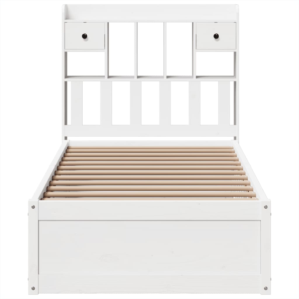 Bedframe zonder matras massief grenenhout wit 75x190 cm is nu te koop bij PeponiXL, paradijselijk wonen!