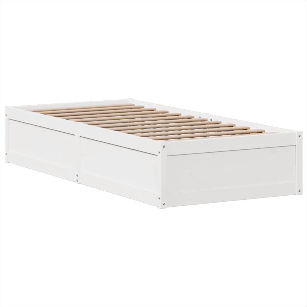 Bedframe zonder matras massief grenenhout wit 75x190 cm is nu te koop bij PeponiXL, paradijselijk wonen!