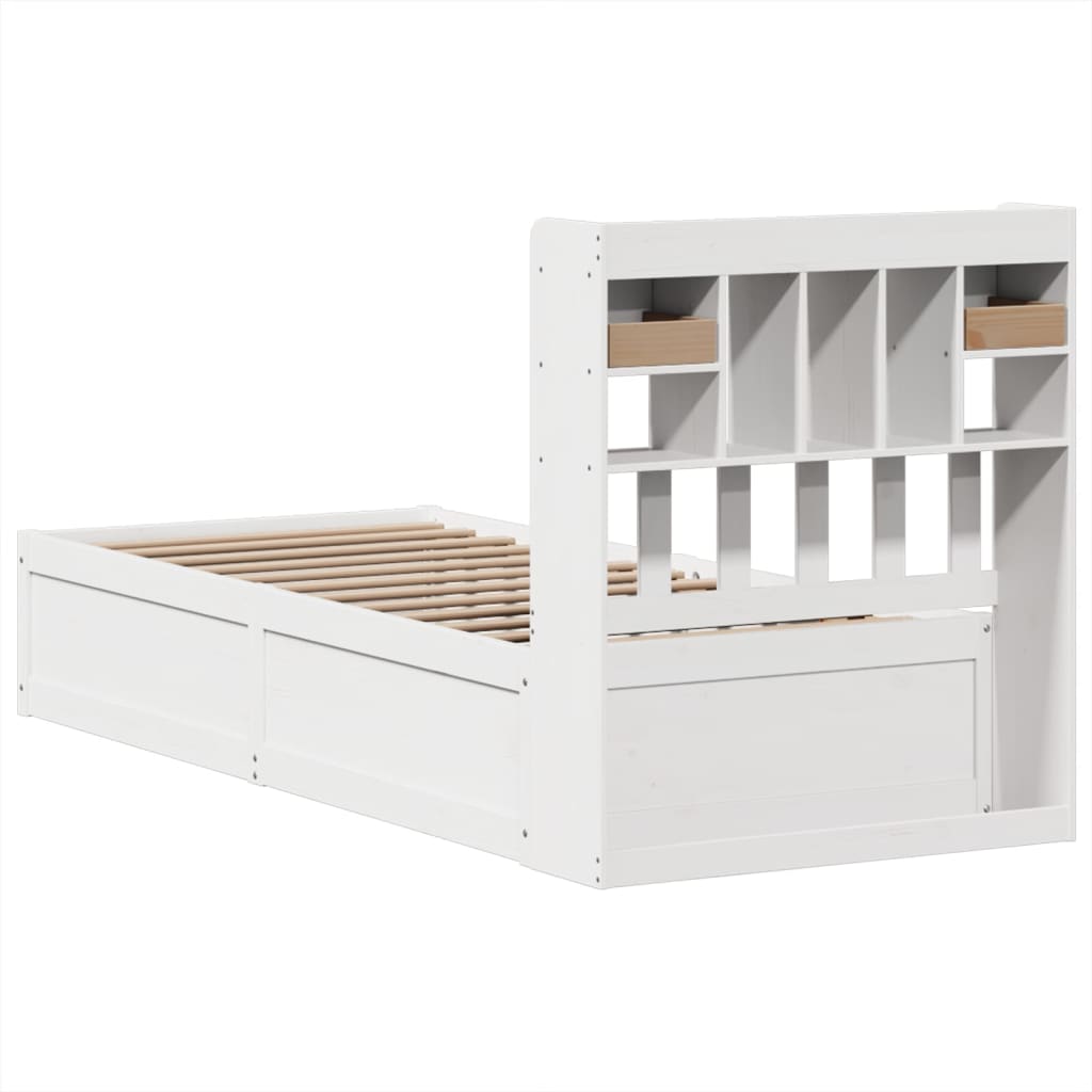 Bedframe zonder matras massief grenenhout wit 75x190 cm is nu te koop bij PeponiXL, paradijselijk wonen!