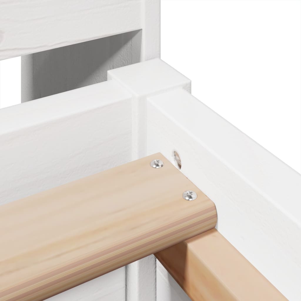 Bedframe zonder matras massief grenenhout wit 75x190 cm is nu te koop bij PeponiXL, paradijselijk wonen!