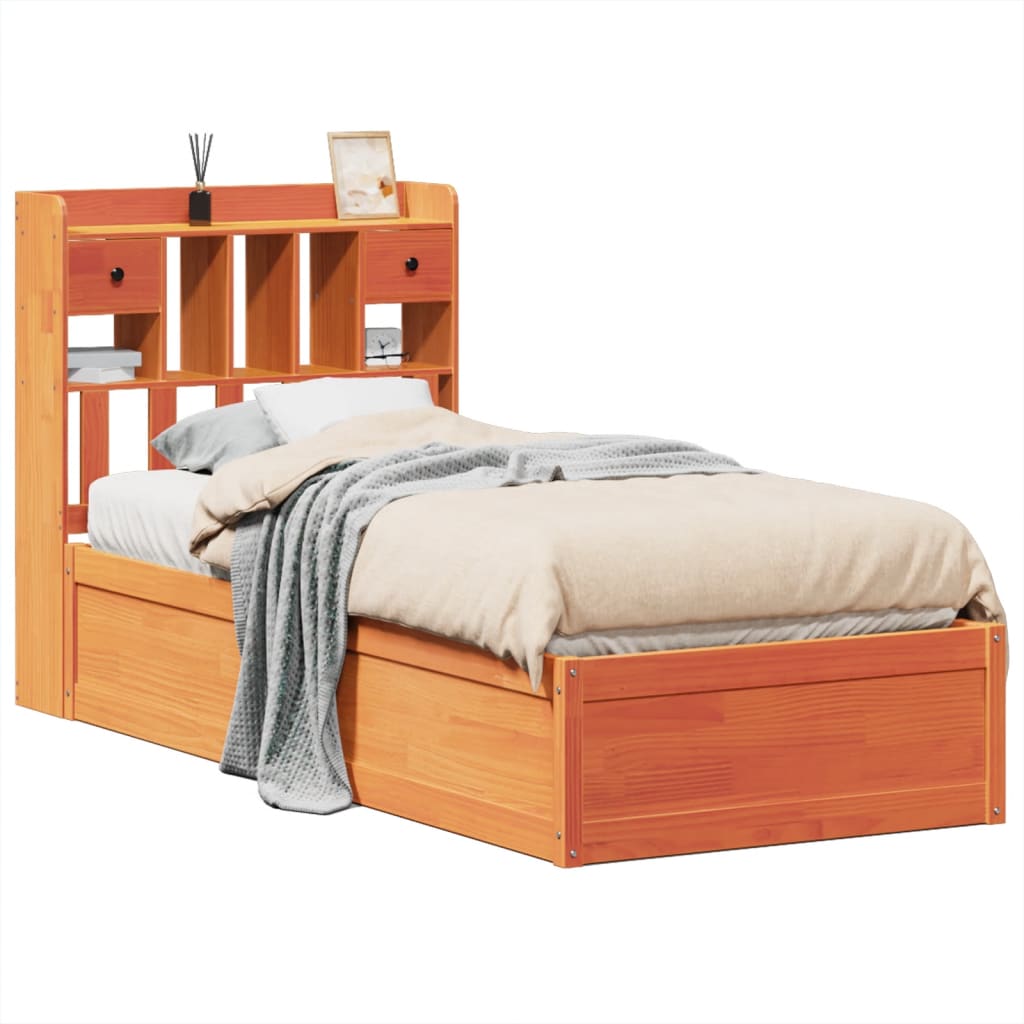 Bedframe zonder matras massief grenenhout wasbruin 75x190 cm is nu te koop bij PeponiXL, paradijselijk wonen!