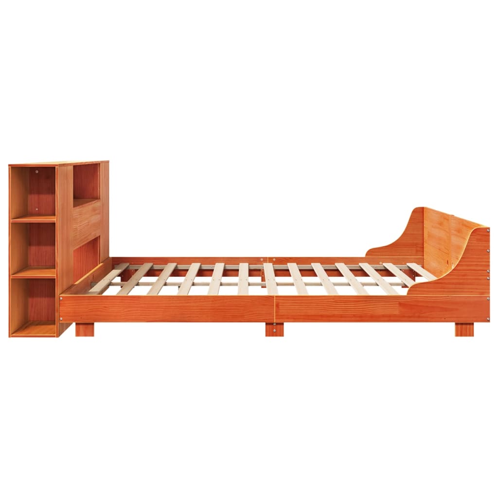 Bedframe zonder matras massief grenenhout wasbruin 200x200 cm is nu te koop bij PeponiXL, paradijselijk wonen!
