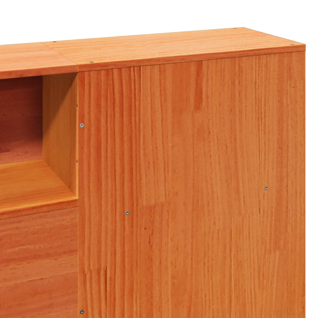 Bedframe zonder matras massief grenenhout wasbruin 200x200 cm is nu te koop bij PeponiXL, paradijselijk wonen!