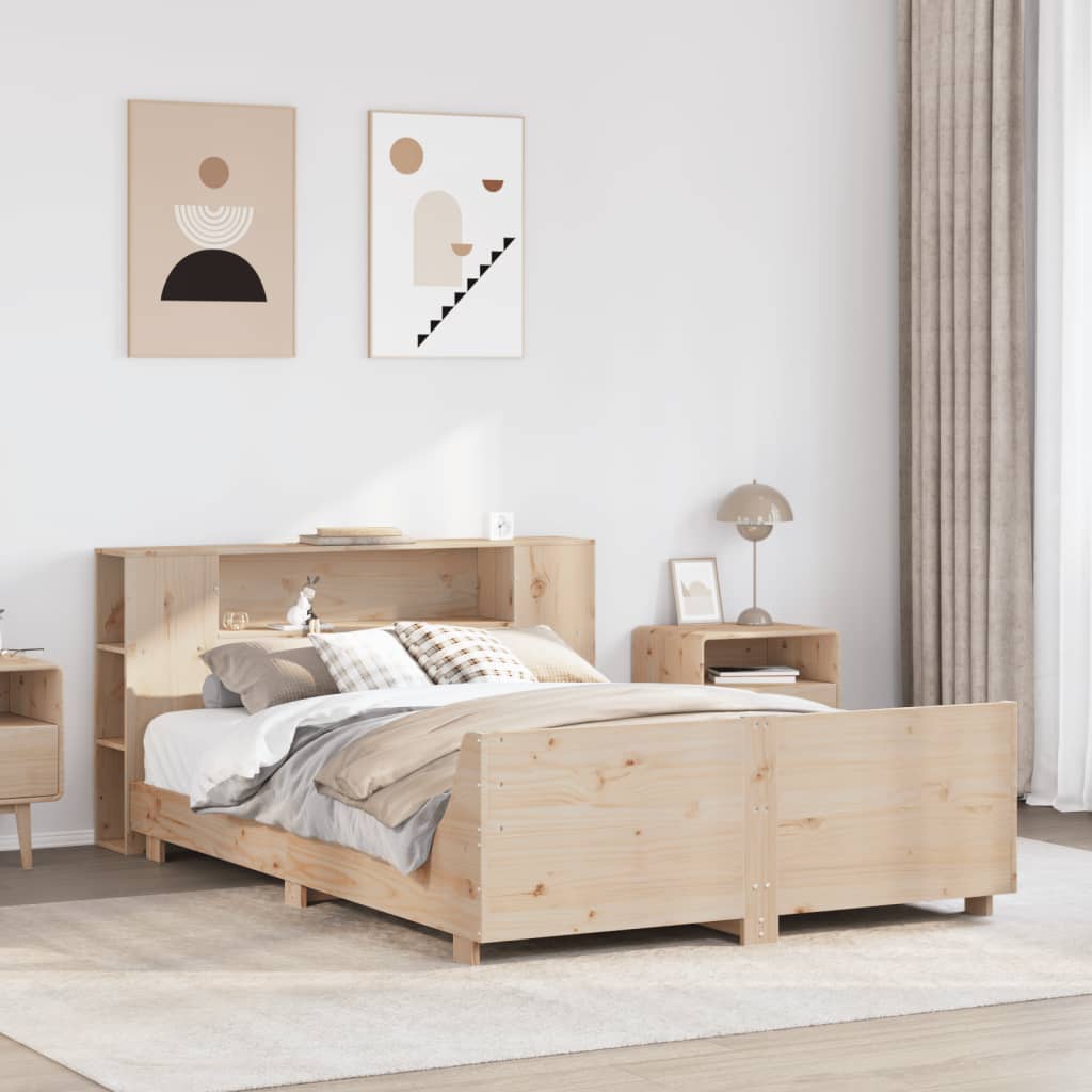 Bedframe zonder matras massief grenenhout 150x200 cm