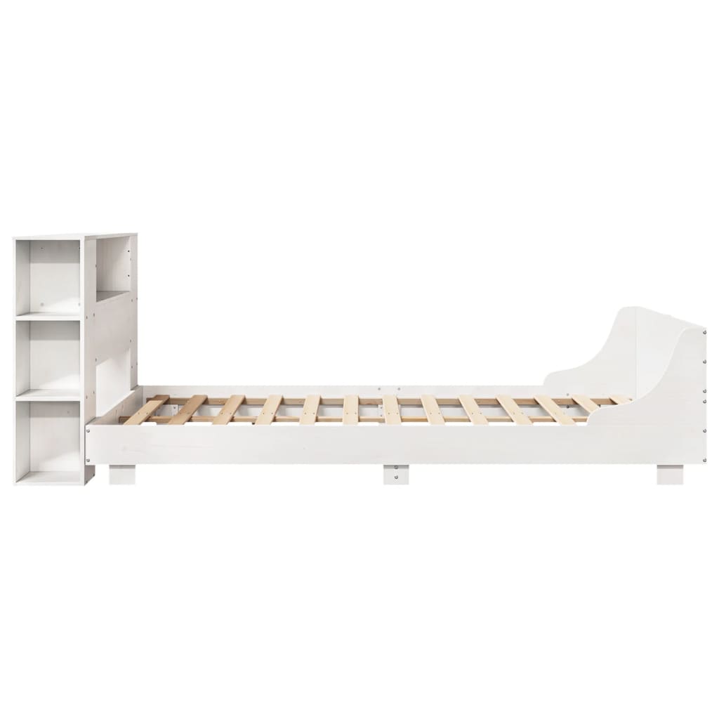 Bedframe zonder matras massief grenenhout wit 150x200 cm is nu te koop bij PeponiXL, paradijselijk wonen!