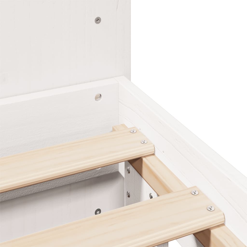 Bedframe zonder matras massief grenenhout wit 150x200 cm is nu te koop bij PeponiXL, paradijselijk wonen!