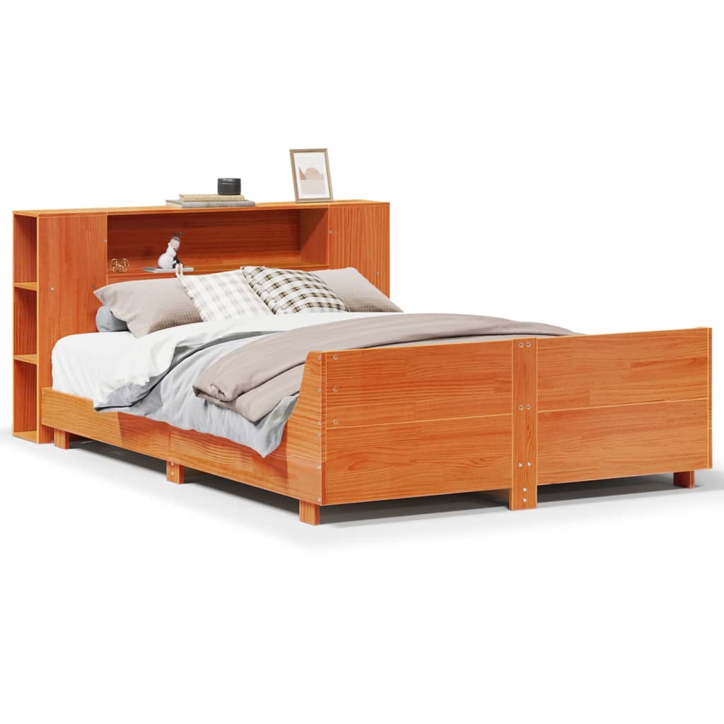 Bedframe zonder matras massief grenenhout wasbruin 140x200 cm is nu te koop bij PeponiXL, paradijselijk wonen!