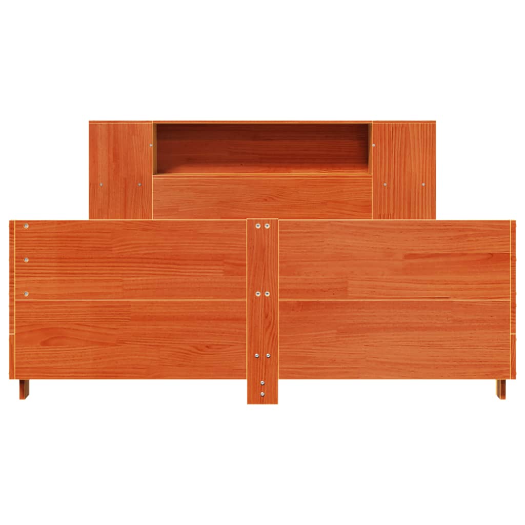 Bedframe zonder matras massief grenenhout wasbruin 140x200 cm is nu te koop bij PeponiXL, paradijselijk wonen!