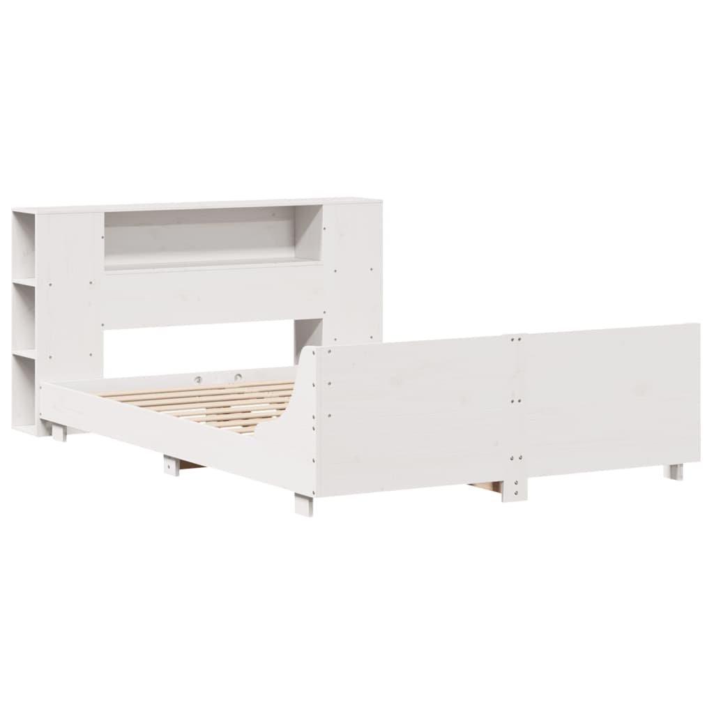 Bedframe zonder matras massief grenenhout wit 140x190 cm is nu te koop bij PeponiXL, paradijselijk wonen!