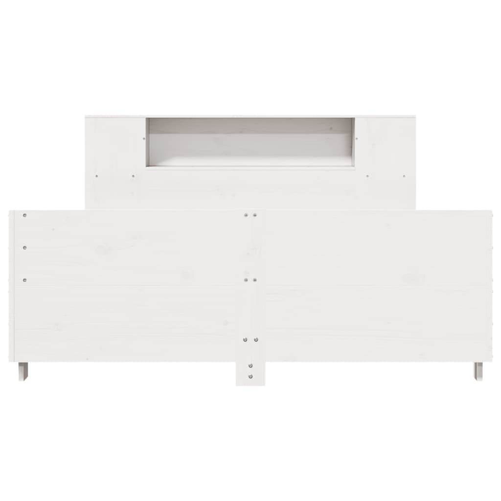 Bedframe zonder matras massief grenenhout wit 140x190 cm is nu te koop bij PeponiXL, paradijselijk wonen!