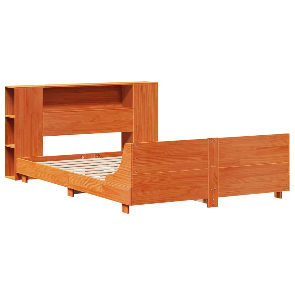 Bed met matras massief grenenhout wasbruin 140x190 cm is nu te koop bij PeponiXL, paradijselijk wonen!