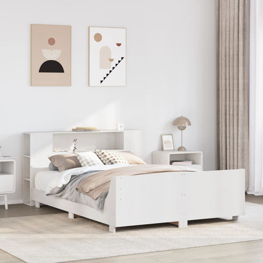 Bedframe zonder matras massief grenenhout wit 120x190 cm is nu te koop bij PeponiXL, paradijselijk wonen!