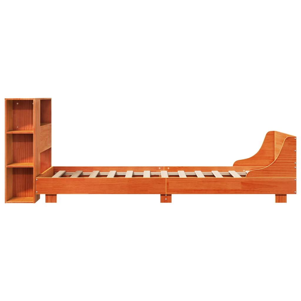 Bedframe zonder matras massief grenenhout wasbruin 100x200 cm is nu te koop bij PeponiXL, paradijselijk wonen!